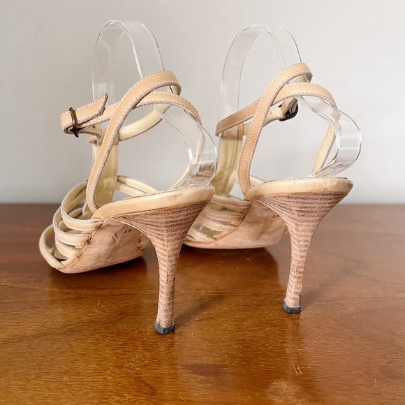 Manolo Blahnik • strappy gladiator heeled sandals stiletto leather open toe - Picture 5 of 8